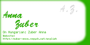 anna zuber business card